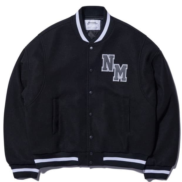 노메뉴얼 TAYLOR VARSITY JACKET - BLACK (L)