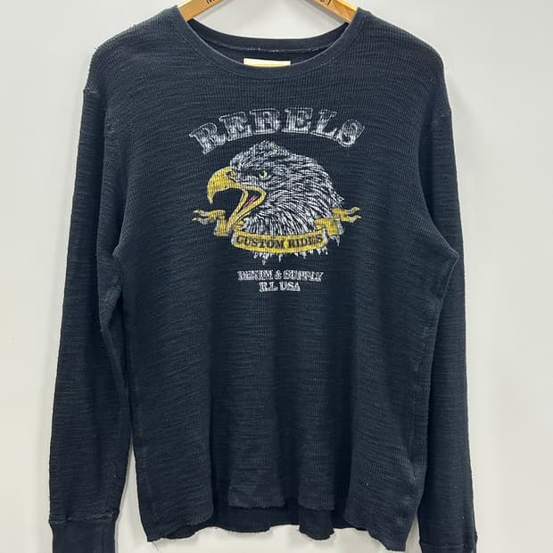 데님 앤 서플라이 와플 롱 슬리브 티