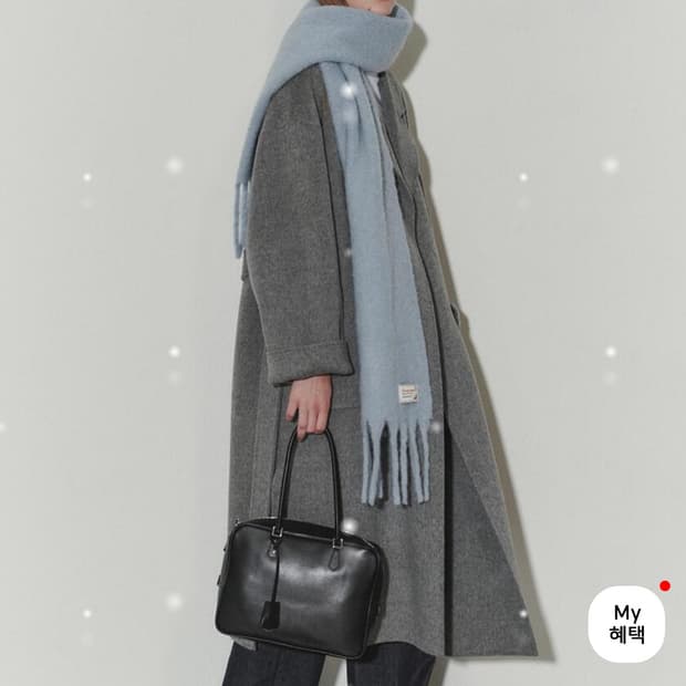 던스트 핸드메이드 캐시미어 로브 코트 멜란지 그레이 m