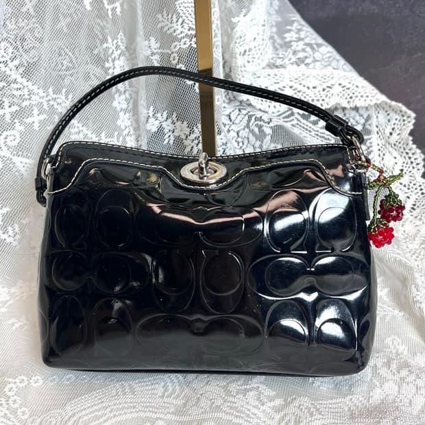 Coach Noir Black Gloss Signature Mini