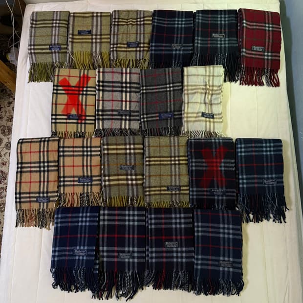 버버리 정품 체크 머플러 목도리 공용