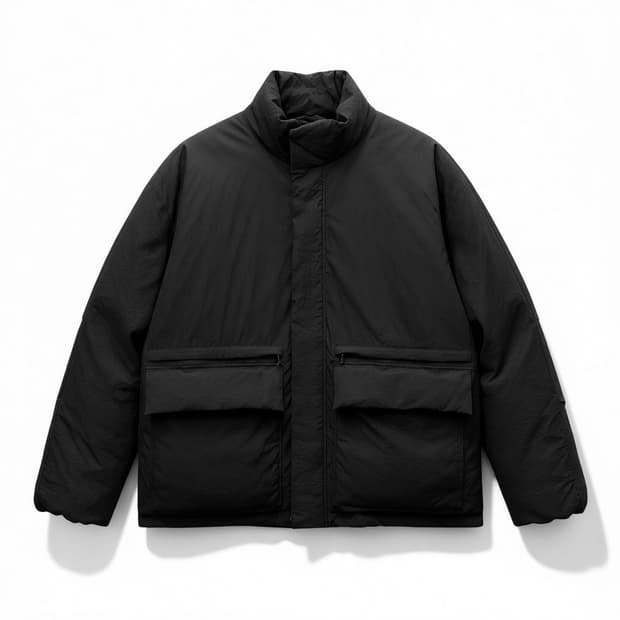 프리즘웍스 오버핏 푸퍼 다운 패딩 블랙 L