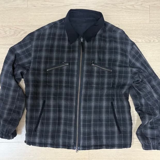 2) 폴리테루 리버시블 블루종 라미&체크 블랙+블랙 25ss