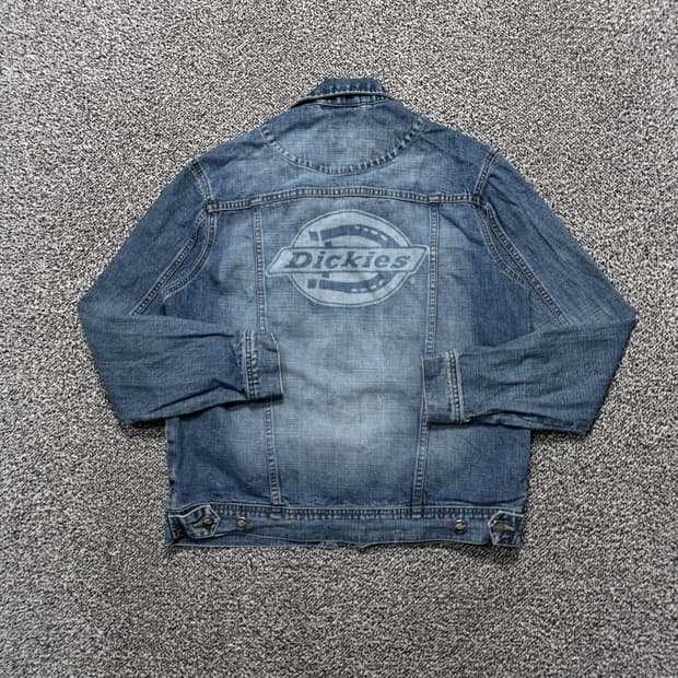 Name : 디키즈 USA 90's 후면 빅로고 데님 청자켓 :)