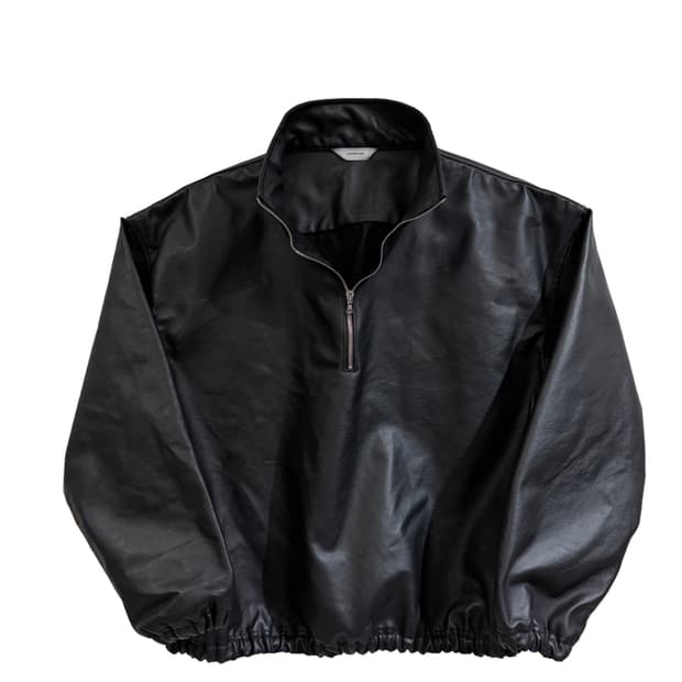 논노드 하프집 코티드 데님 블랙