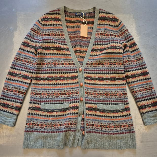 폴로랄프로렌 램스울 페어아일 가디건