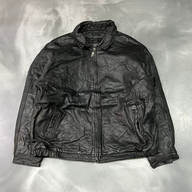  빈티지 레더 봄버 자켓 y15016
