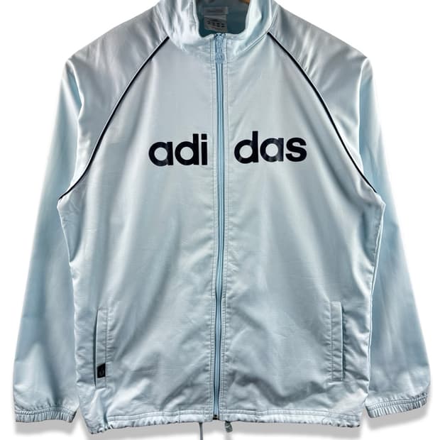 아디다스 스카이블루 솜사탕 바람막이2610