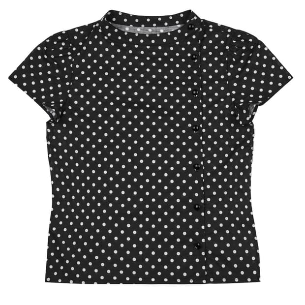Kanari-SHORT SLEEVE PUFF SHIRT - DOT -