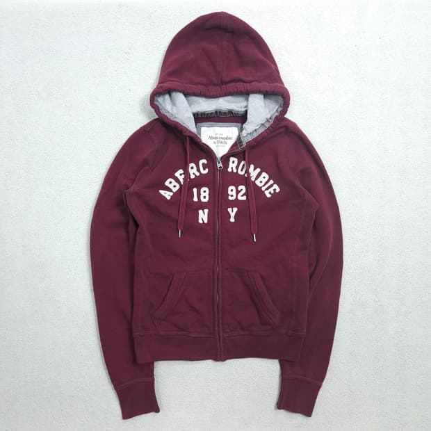 아베크롬비 아치 로고 후드 집업 S 딱붙핏