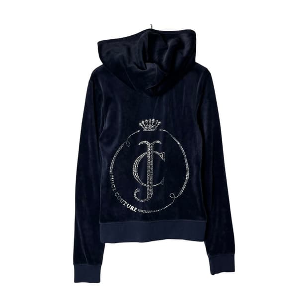 [Juicy Couture] 쥬시꾸뛰르 크라운큐빅 벨벳 후드집업