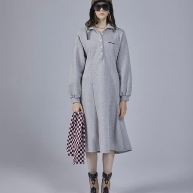 [Afterhomeparty] 애프터홈파티 기모 원피스 카라원피스