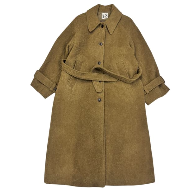 언앤써드 미스테리 울 알파카 로브 코트