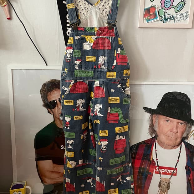 빈티지 부푸우 x 스누피 데님 오버롤