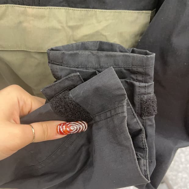 반스 올드스쿨 레트로 배색 반집업 아노락 바람막이 M C09506