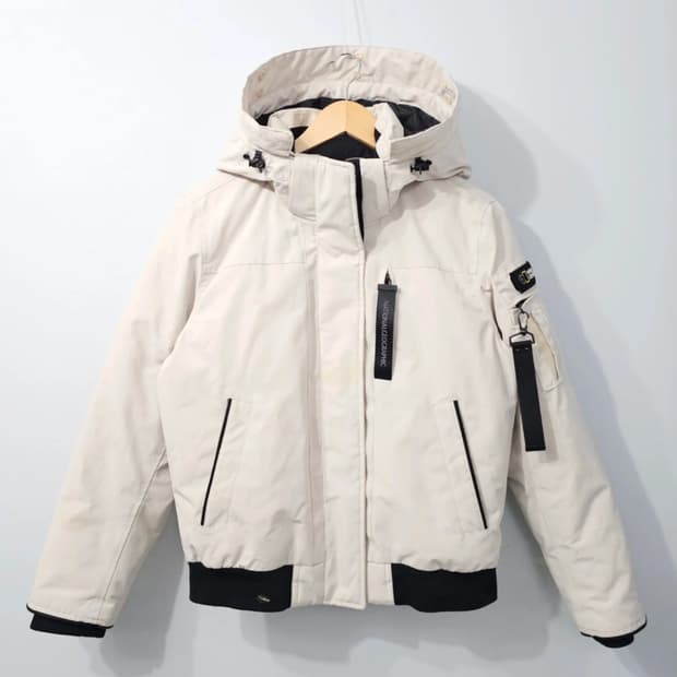 내셔널지오그래픽 여성 숏패딩 화이트 ~66