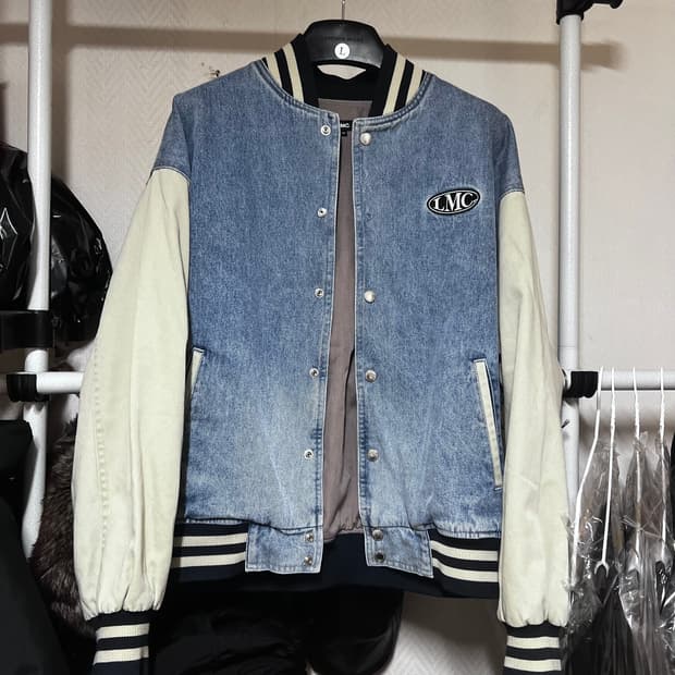 [M] LMC 엘엠씨 데님 바시티 자켓