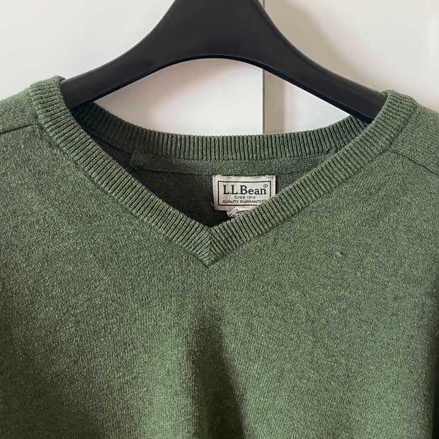 L.L.Bean 엘엘빈 브이넥 니트 그린 L
