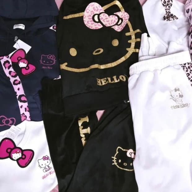 헬로키티 갸루 셋업 4종 악마 키티 핑크 레오파드 호피 키티 오네갸루