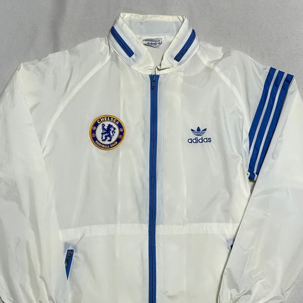 S 아디다스 첼시 올드스쿨 화이트 바람막이