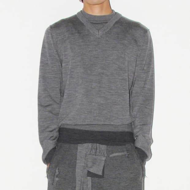 EE 더블 레이어드 울니트 L