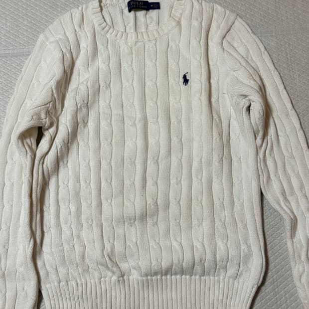 폴로 랄프로렌 케이블 니트 아이보리 M