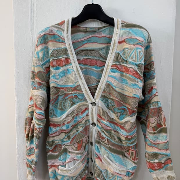 쿠지 OG 멀티 컬러 케이블 가디건 