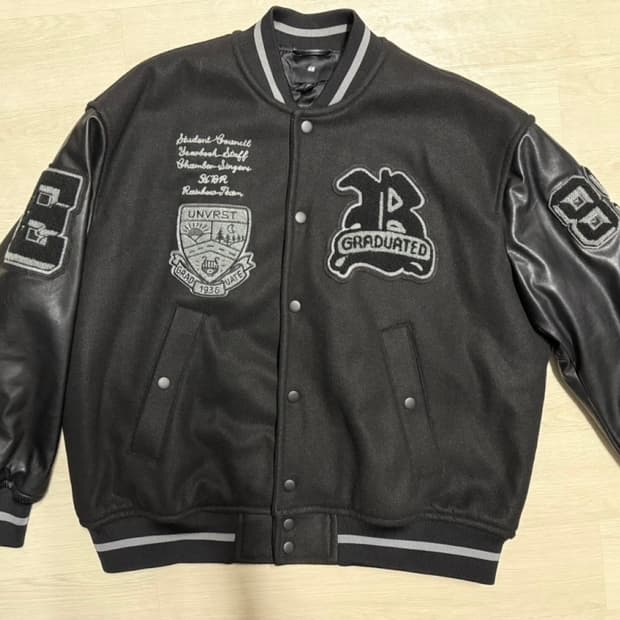 H&M 바시티 자켓 xl