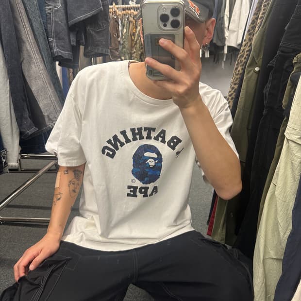 2XL) 베이프 카모 사루 반팔 티셔츠