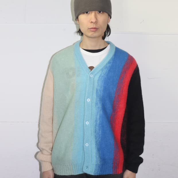 찰스 제프리 러버보이 21AW 멀티 컬러 모헤어 가디건