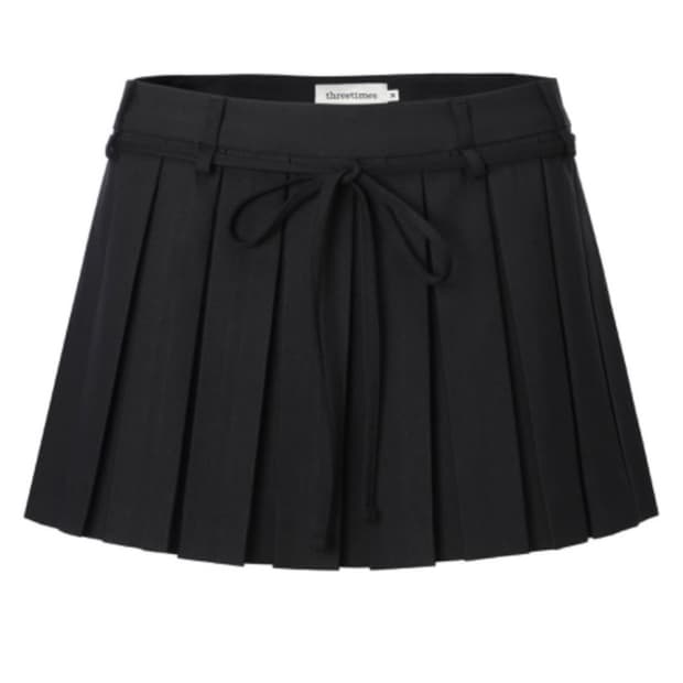 쓰리타임즈 치어리스커트 블랙 m 