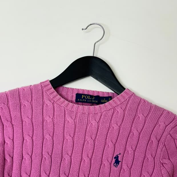 Polo 폴로 랄프로렌 핑크 케이블 니트  
