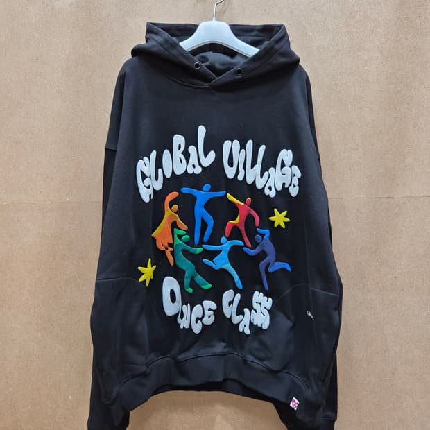 글랙 빌리지댄스 풀오버 후드 (블랙)