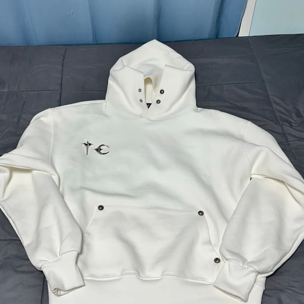 떠그클럽 아머 후드티 화이트 1사이즈 새상품급