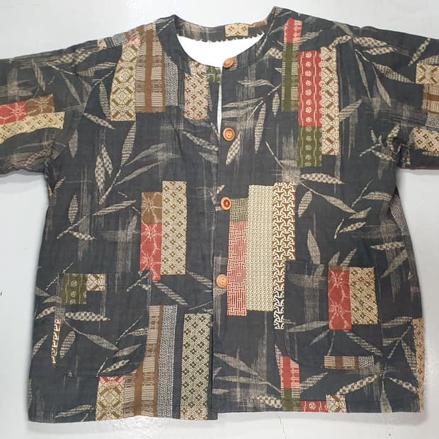 일본 빈티지 패턴 셔츠 M~L.