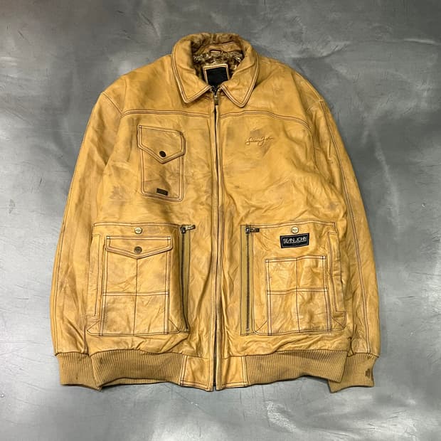  션존 퍼 레더 자켓 y14993