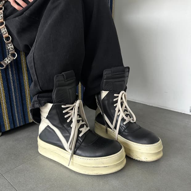 릭오웬스 지오바스켓 메가범퍼 모노크롬