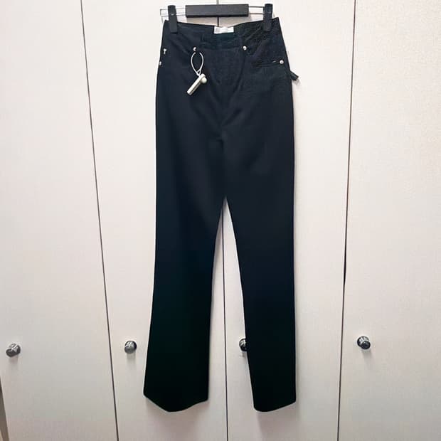 (정품/새상품) AMI 아미 여성 블랙 캐주얼 코튼 팬츠