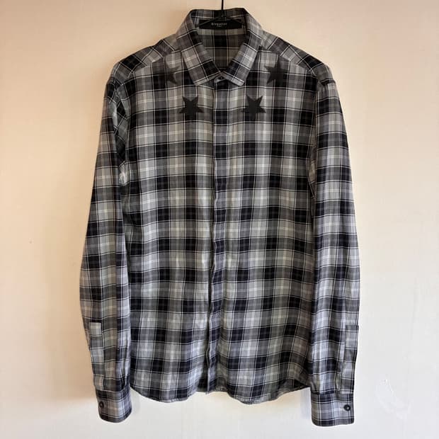 2014 리카르도 티시 지방시 스타 타탄체크셔츠