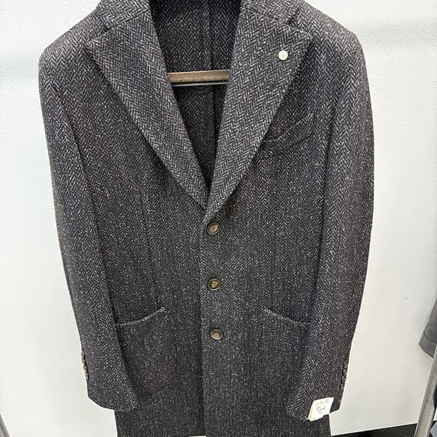 95) 루비암 헤링본 니트코트 