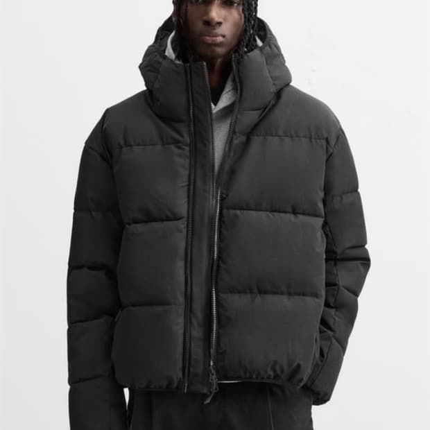 자라 후드 패딩