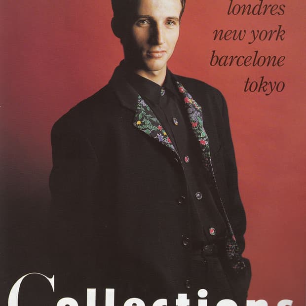 꼼데가르송 옴므 플러스 사이드 플로럴 울 슬랙스