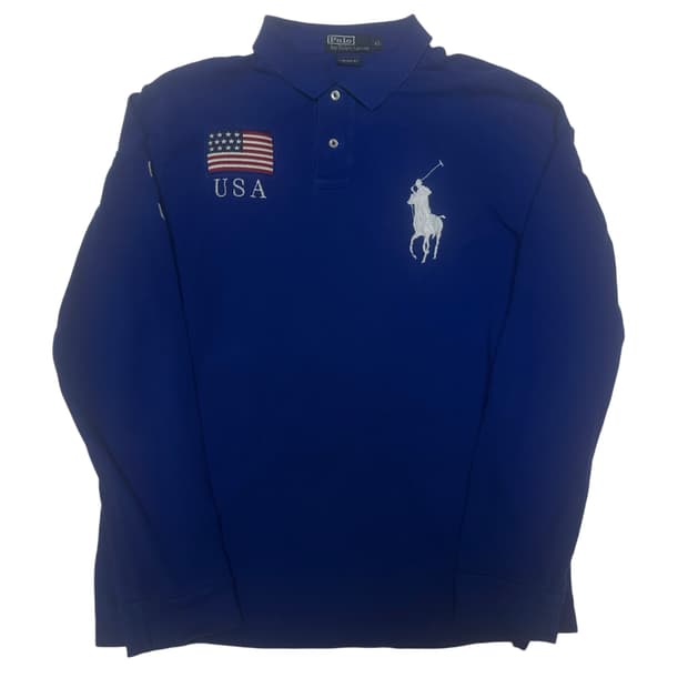 폴로 랄프로렌 성조기 빅포니블루카라티 XL