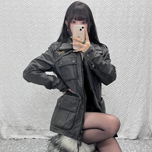 슈퍼드라이 스트릿 펑크 사파리 워크 헌팅 자켓 S C09578