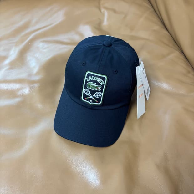 빔즈 빔스 라코스테 6패널 볼캡 모자 테니스 클럽 네이비 블랙