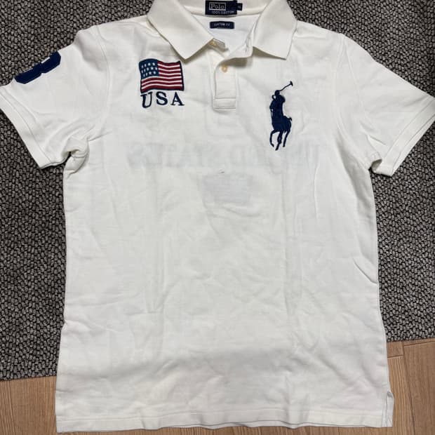 폴로 빅포니 성조기 반팔티 XL