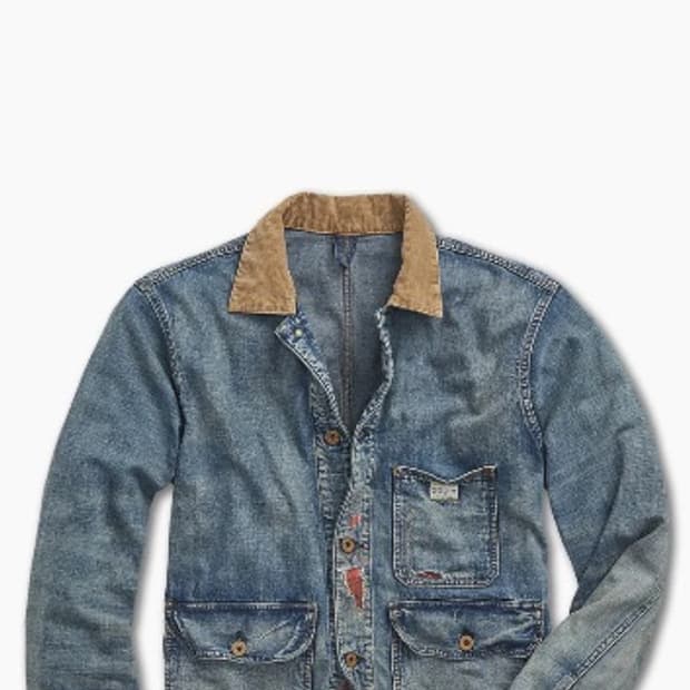 RRL 더블알엘 23FW 리페어드 캠튼 데님 워크 자켓 L사이즈 신품급