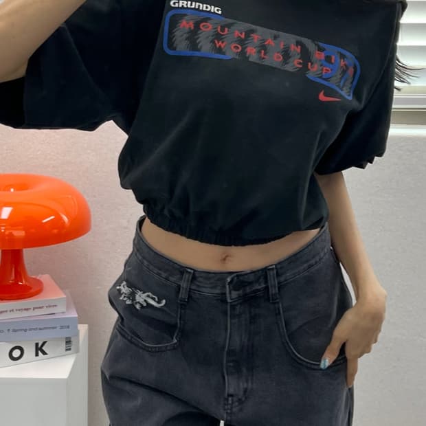 (S)90'S 나이키 크롭반팔-M473