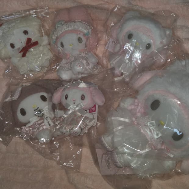 마이멜로디 머랭파티 산리오 마스코트 쇼트케이크 시로네코 시로이치고 마멜