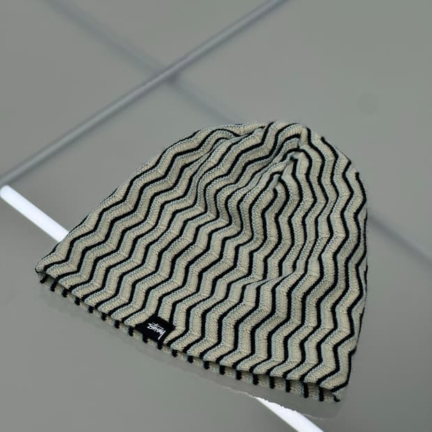 스투시 비니-스컬캡 크링클 스티치 클라우드